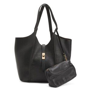 CHEVAL Made In Italy Leather Flap And Turn Lock Satchel